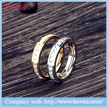 New products 2016 stainless steel rings with stones metal O rings design